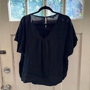 Madewell Black V-Neck Blouse